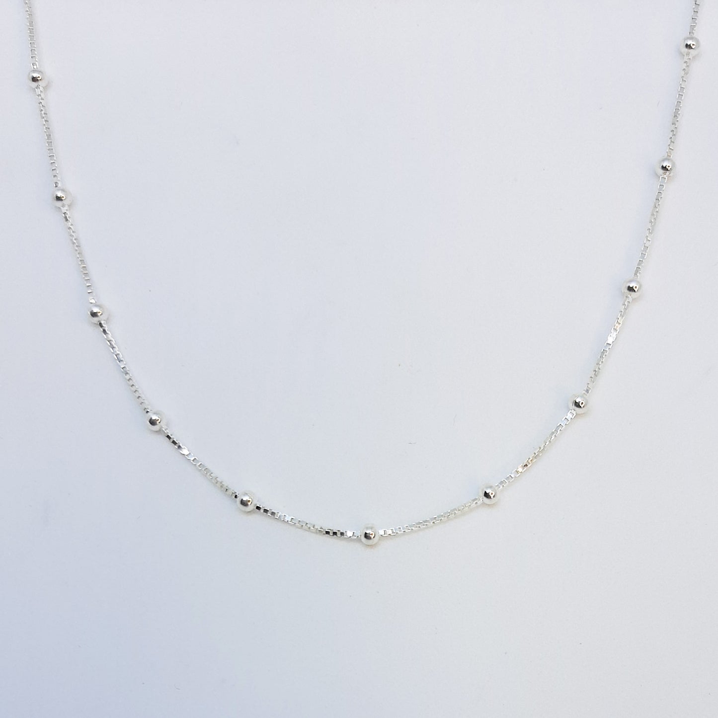 Cadena veneciana pelotitas 45cm - 2,0gr